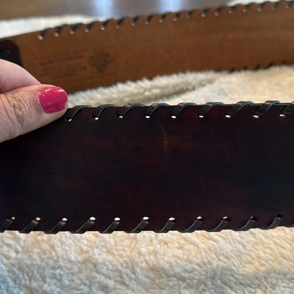 Made in the Shade Leather Belt Solid Brass Buckle Made in USA Unisex handcrafted